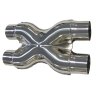 3 Inch, Pressed, Polished X-Pipe (08B-312)