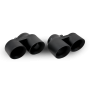 Porsche 911 997.1 Turbo Round Matte Black Exhaust Tailpipes