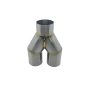 2.5 " Y-Piece, x1 63MM in, x2 (Twin) 63MM Out