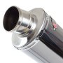 Black Chrome Exhaust Silencer (Right Hand) 200mm 51mm